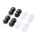 Pack of 4 Mounting Rollers with Double Ball Caster Wheels-Black 1