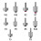 Face Indicator Tip Set Multiple Materials for-T ungsten D5xL7.3 2
