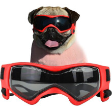 (Red) Dog Goggles For Small Breed Dog Sunglasses, Easy Wear Dog Uv Sunglasses For Small/medium Puppy Dogs
