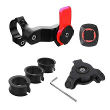 (red) 1PC Quad Lock Motorcycle Bike Phone Holder Shock Absorber Phone Bracket Vibration Damper Self Lock A