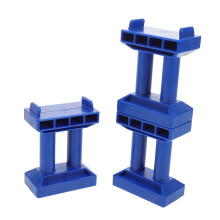6pcs Wooden Train Track Accessories Stackable Bridge Supports for Toy Train Sets