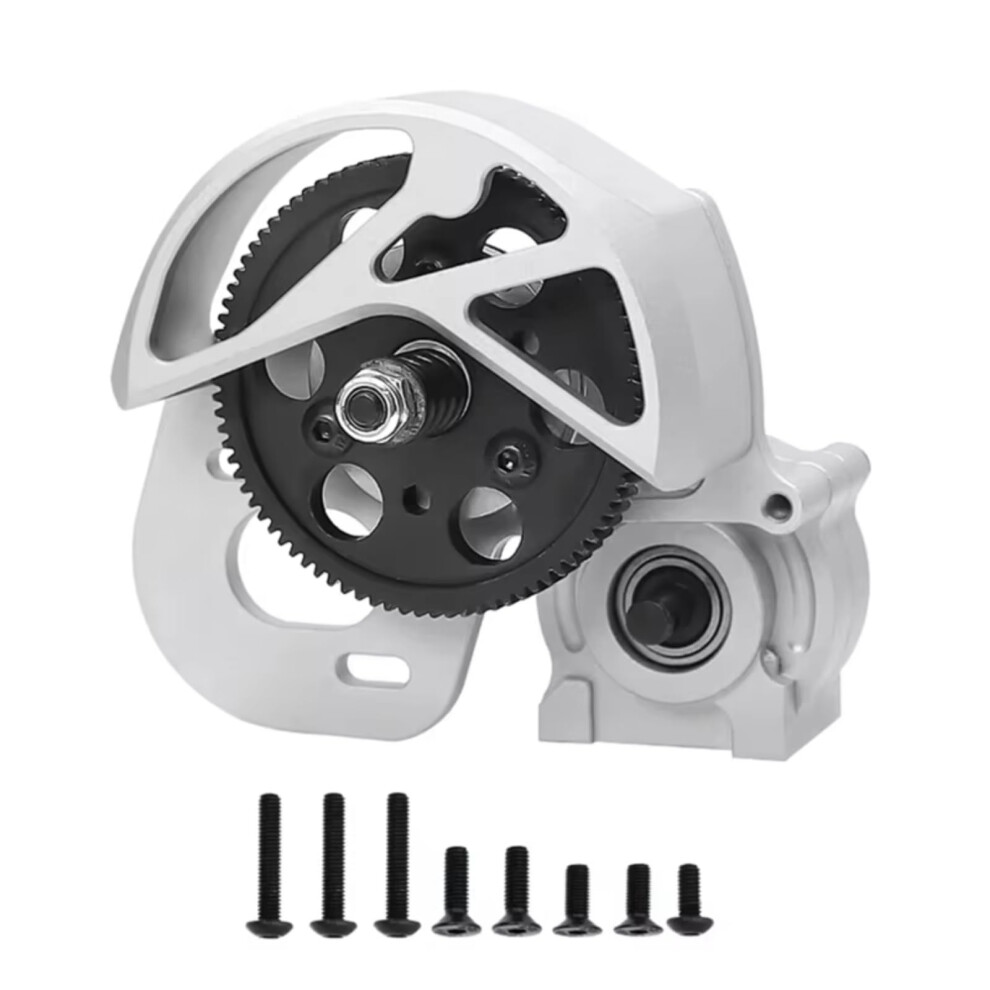 Durable Aluminum Alloy Rc Car Gearbox For Scx10 Ax10 1/10 Crawler Upgrade Transmission Box Silver 9073542195306