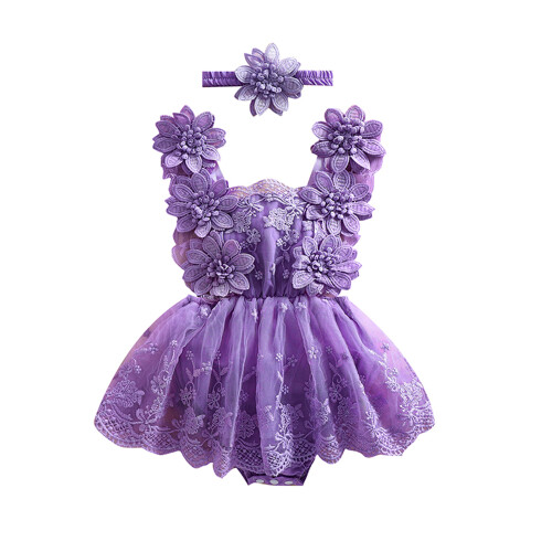 (18-24 Months, Violet) Letní oblečení pro s mašlí
