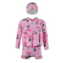 (XXL20-30kg, Pink princess) Children's Swimsuit With Buoyancy Training Baby Boy Girl Swimwear Cute Cartoon Detachable Floating O