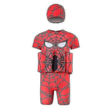 (XL15-20kg, Red spider) Children's Swimsuit With Buoyancy Training Baby Boy Girl Swimwear Cute Cartoon Detachable Floating O