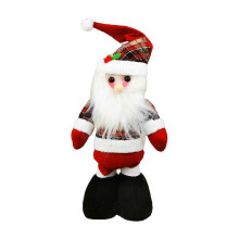 (Santa Claus) Christmas Figurine Telescopic Santa Snowman Elk Standing for Doll Xmas Toy Decor