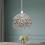 Alice Vintage Silver Glass Ball Ceiling Pendant 1