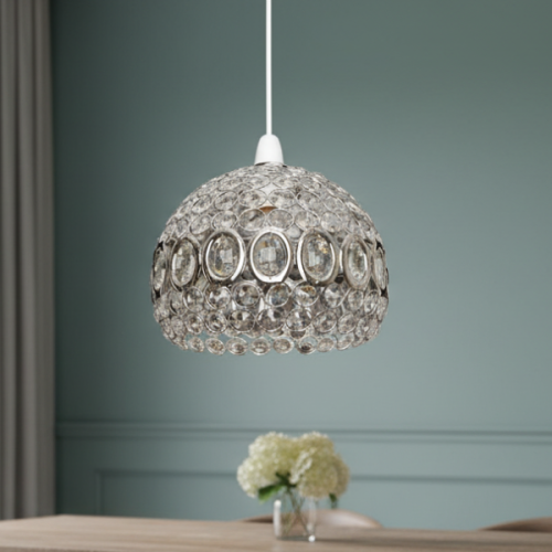 Alice Vintage Silver Glass Ball Ceiling Pendant