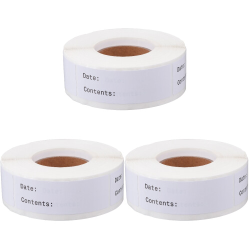 3Rolls Premium Blank Marked Stickers White for Home Use 1