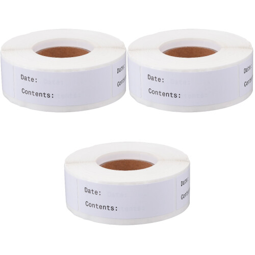 3Rolls Premium Blank Marked Stickers White for Home Use 2