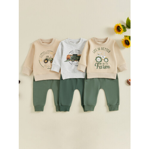 (6-12 Months, Apricot) Ensemble automnal 2 avec poches 2