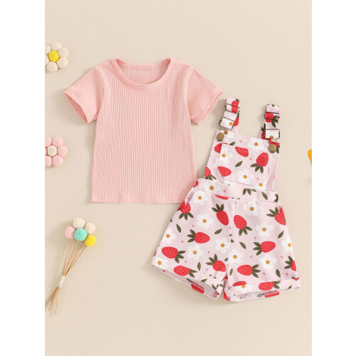 (12-18 Months, Pink) Καλοκαιρινή στολή για 2 τεμαχίων 2