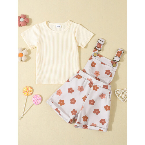 (12-18 Months, Apricot) Καλοκαιρινή στολή για 2 τεμαχίων 2