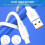 (Micro USB 120W) 100cm Long USB2.0 to Type C/USB 5Pin Power Cable Fast Charging Data Cord Wire 5
