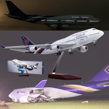 1:144 747 Diecast Airplane Model with LED Lighting, Realistic Detail, Resin Build, Gift Ready