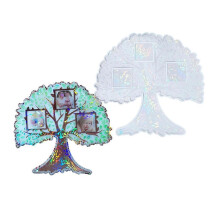 (Clear) Resin Picture Frame Mold Large Size Tree Silicone Photo Molds Home Wall Decor