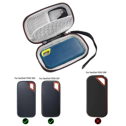 (Blue) Storage Bag Protective Case Hard Organizers for E61 E60 SSD Package Bag 2