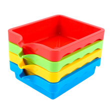 4pcs Watercolor Paint Palette Set, Stackable Durable Plastic Mixing Tray with Easy Clean Surface