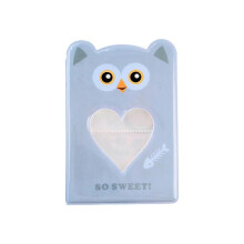 (Owl) Cartoon Animal Hollow Heart Shape 3" Photo Album 64 Photos Memory Books Vertical
