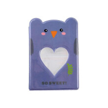 (Little bird) Cartoon Animal Hollow Heart Shape 3" Photo Album 64 Photos Memory Books Vertical