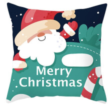 (16) Merry Christmas Pillowcase Throw Pillow for Case Home Decoration Xmas New Year Cushion Cover Farmhouse for Couch Sofa Bedroom Living Room Decor