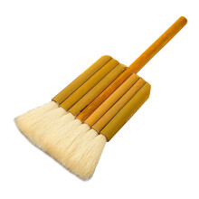 Soft Sheep Hair Hake Brush Set for Watercolor and Pottery, Long Handle Paintbrushes for Smooth Blending