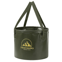 (20L Green) Collapsible Bucket Multifunctional Folding Bucket Water Container Wash Basin