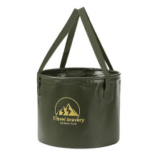 (10L Green) Collapsible Bucket Multifunctional Folding Bucket Water Container Wash Basin