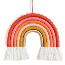 (7) 6 Layers Nordic Woven Rainbow Tapestry Home Decor Wall Hanging Toys Nursery Decor Living Room Kids Girls Bedroom Decor