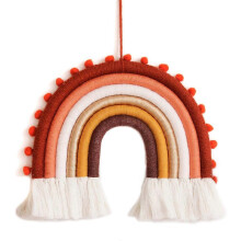 (3) 6 Layers Nordic Woven Rainbow Tapestry Home Decor Wall Hanging Toys Nursery Decor Living Room Kids Girls Bedroom Decor
