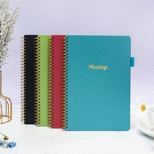 (Blue) Meeting Notes Notebook Meeting Book for Note Taking With Action Items for Work 1