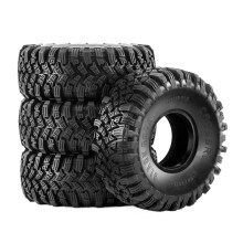RC Crawler Tires 1.9 Inch Soft Rubber Wheels 115mm Traction Offroad Grip for TRX4 SCX10 D90 Redcat 1/10 Set of 4