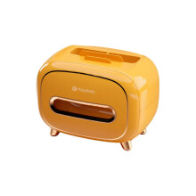 (Orange) Tissue Box Holder Mobile Phone Makeup Brush Lipstick Ruler Organizer for Home Kitchen Dining Table Napkin for Case Conta