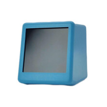 (Sky Blue) Mini Portable Meteorological Station WIFI Intelligent Desktop Clock 1.54" Digital LCD Screen Clock Home Tabletop Decors