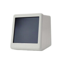 (White) Mini Portable Meteorological Station WIFI Intelligent Desktop Clock 1.54" Digital LCD Screen Clock Home Tabletop Decors
