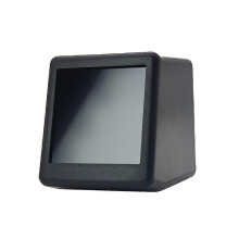 (Black) Mini Portable Meteorological Station WIFI Intelligent Desktop Clock 1.54" Digital LCD Screen Clock Home Tabletop Decors