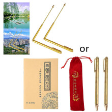 (Gold) 2 Pieces Dowsing Rods Finding Paranormal Energy Lost Items Underground Water