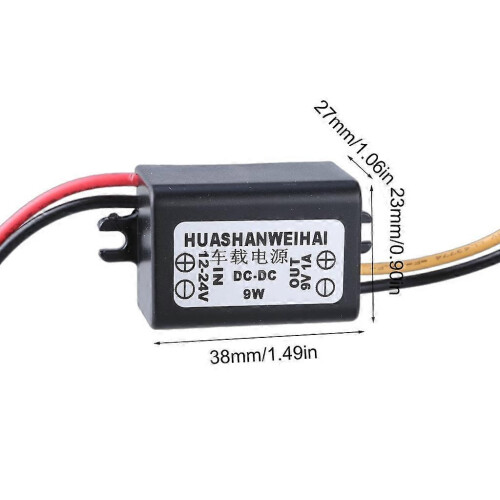 (3A) 24V-12V to 9V 1A/2A/3A Converters Step Down Module Power Adapters Connectors 2