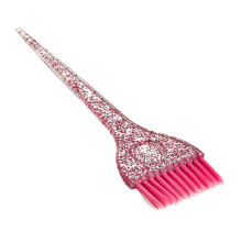 (Brush, Red) Salon Hair Color Dye Mixing Bowl Comb Brush for Tint Coloring Professional Hairdressing Tool