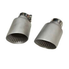 Matte Stainless Steel Car Exhaust Tip 51mm‑101mm Universal Fit Corrosion‑Resistant Tailpipe Trim