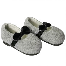 (Gray) Plush Shoes Sneakers Fit 18 Inch American&43 for CM Baby for Doll Clothes Kit