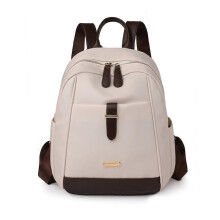 (White) Double Strap Shoulder Bag Korean Style Pack School Bag Splashproof Travel Bag