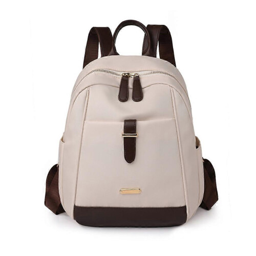 (White) Double Strap Shoulder Bag Korean Style Pack School Bag Splashproof Travel Bag