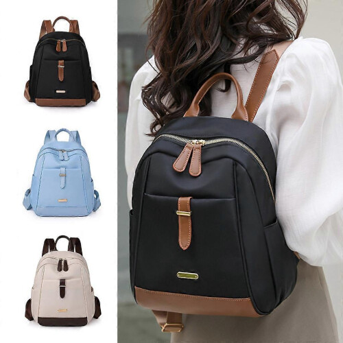 (White) Double Strap Shoulder Bag Korean Style Pack School Bag Splashproof Travel Bag 1