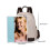 (White) Double Strap Shoulder Bag Korean Style Pack School Bag Splashproof Travel Bag 5