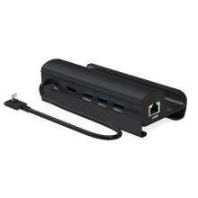(Black) USB C Docking Station for Steam Deck 6 in1 for Steam Deck Dock with 4K60Hz LAN