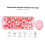 (Pink) 2.4G Wireless Keyboard and Mouse Set with Round Keycaps PC Keyboard and Mouse 2