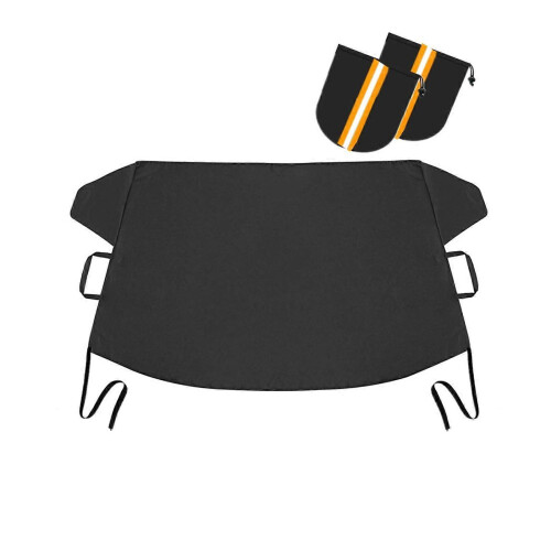 (Without magnet) Black Snow Windshield Sunshade SUV Car Front Window Protective Ice Frost Guard