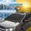 (Without magnet) Black Snow Windshield Sunshade SUV Car Front Window Protective Ice Frost Guard 2