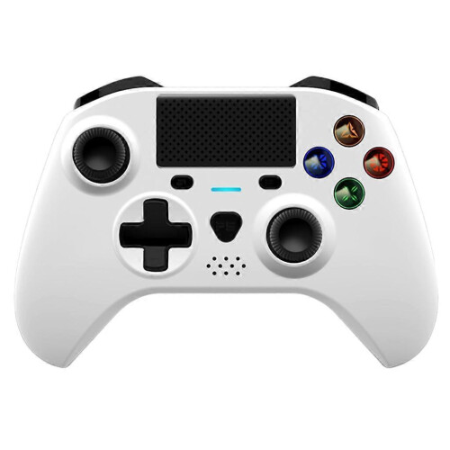(White) Wireless Controller with Double Motor Vibration Bluetooth-compatible Gamepad